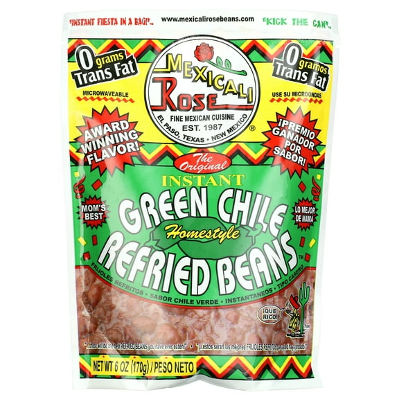 Mexicali Rose Instant Green Chili Refried Beans, Mild Spice