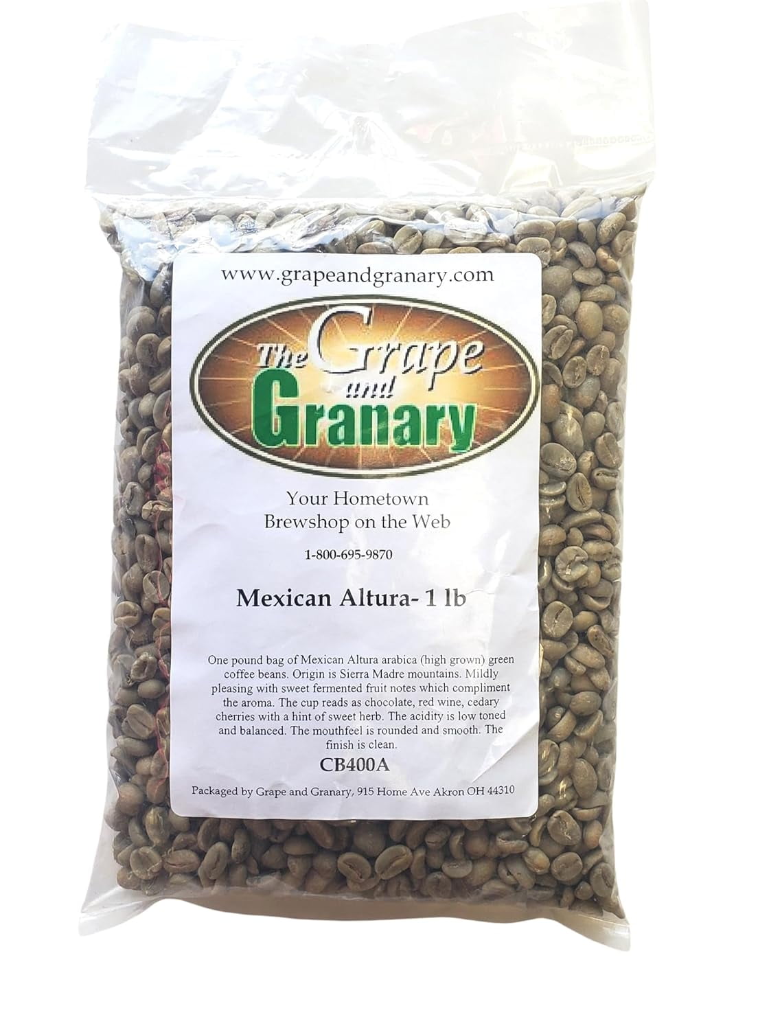 Mexican Altura Green Coffee Beans 1lb