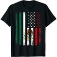 thumbnail image 1 of Mexican American Flag Mexican Roots Mexico America T-Shirt, 1 of 3