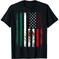 thumbnail image 1 of Mexican American Flag Mexican Roots Mexico America T-Shirt, 1 of 3