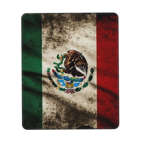 Mexican American Flag Proud Mexico Gaming Mouse Pad 10 x 12 inch Rectangle Computer Mousepad Mat Non-Slip Rubber Base for Office Laptop PC