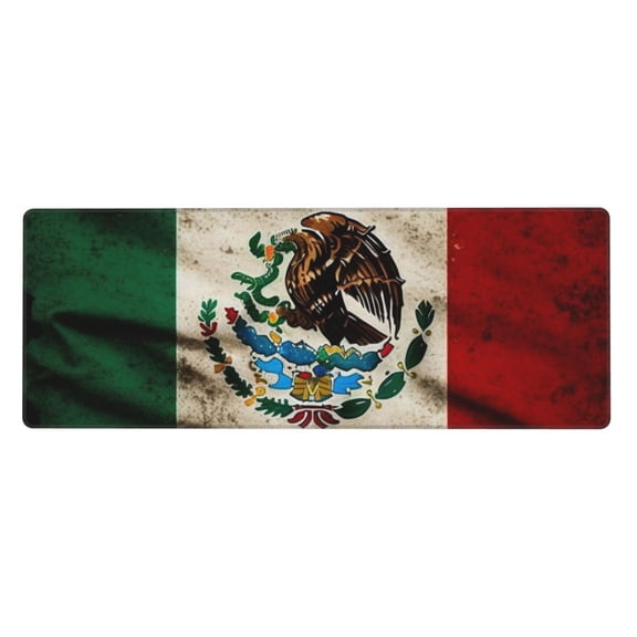 Mexican American Flag Proud Mexico Mouse Pad Extended Large Gaming Mousepad Non-Slip Rubber Big Keyboard Desk Mat 31.5 X 11.8 Inch