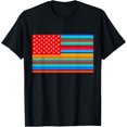 Mexican American Flag Serape Cinco De Mayo Fiesta TShirt