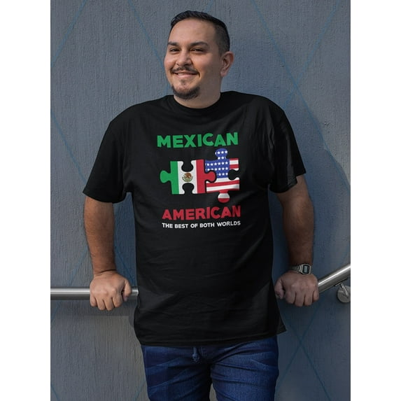 Mexican American Men T-Shirt, Male x-Large
