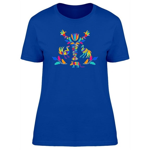 Mexican Animal Celebration Art T-Shirt Women -Image by Shutterstock, Female Small