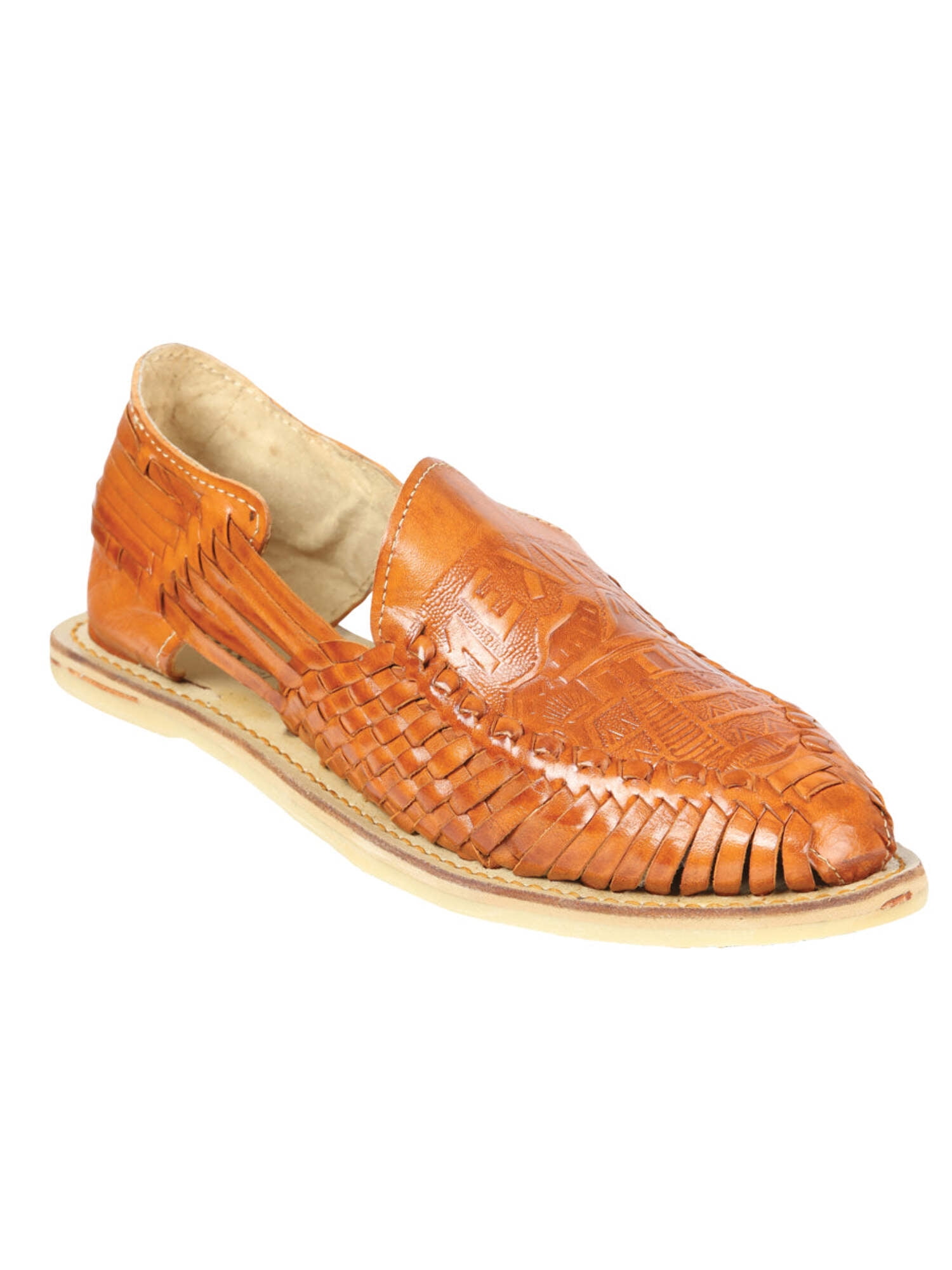 Mexican Artisanal Sandals Leather Natural 602367 main image 1