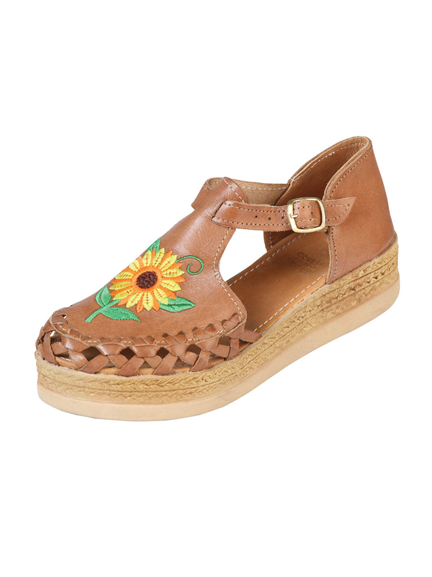 Mexican Artisanal Sandals Leather Pink 602361