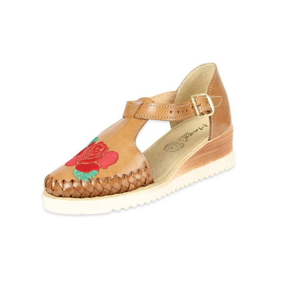 Mexican Artisanal Sandals Lleather Cinnamon 604023