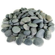 Mexican Beach Pebbles | 40 Pounds of Smooth Unpolished Stones | Hand-Picked, Premium Pebbles for Garden and Landscape Design | Black, 1/2 Inch - 1 Inch