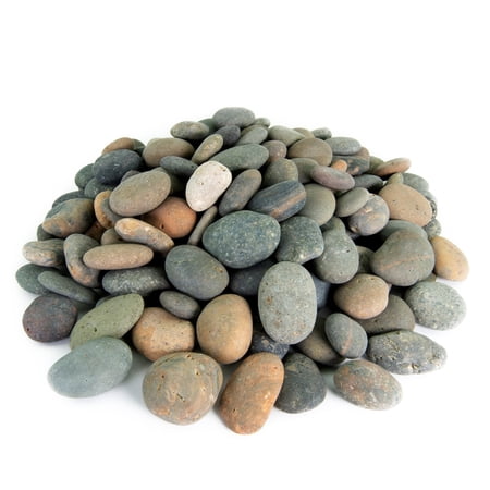 Mexican Beach Pebbles |2"-3" | Round River Rock Landscape Garden Stones 40 pounds