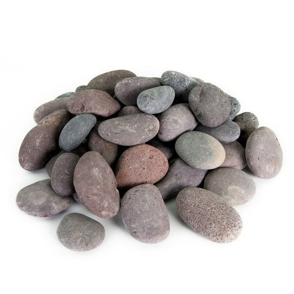 Mexican Beach Pebbles, Round River Rock Landscape Garden Stones 40 pounds