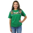 thumbnail image 1 of Mexican Blouse Style Hand Embroidered T Shirt (Green, Small), 1 of 1