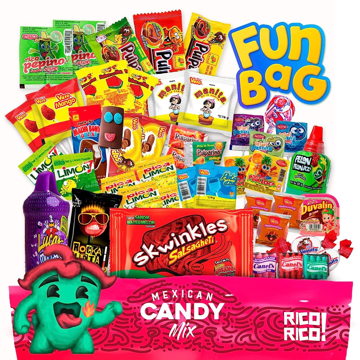 Mexican Candy 100 Pcs - Dulces Mexicanos Surtidos, Mexican Snacks ...