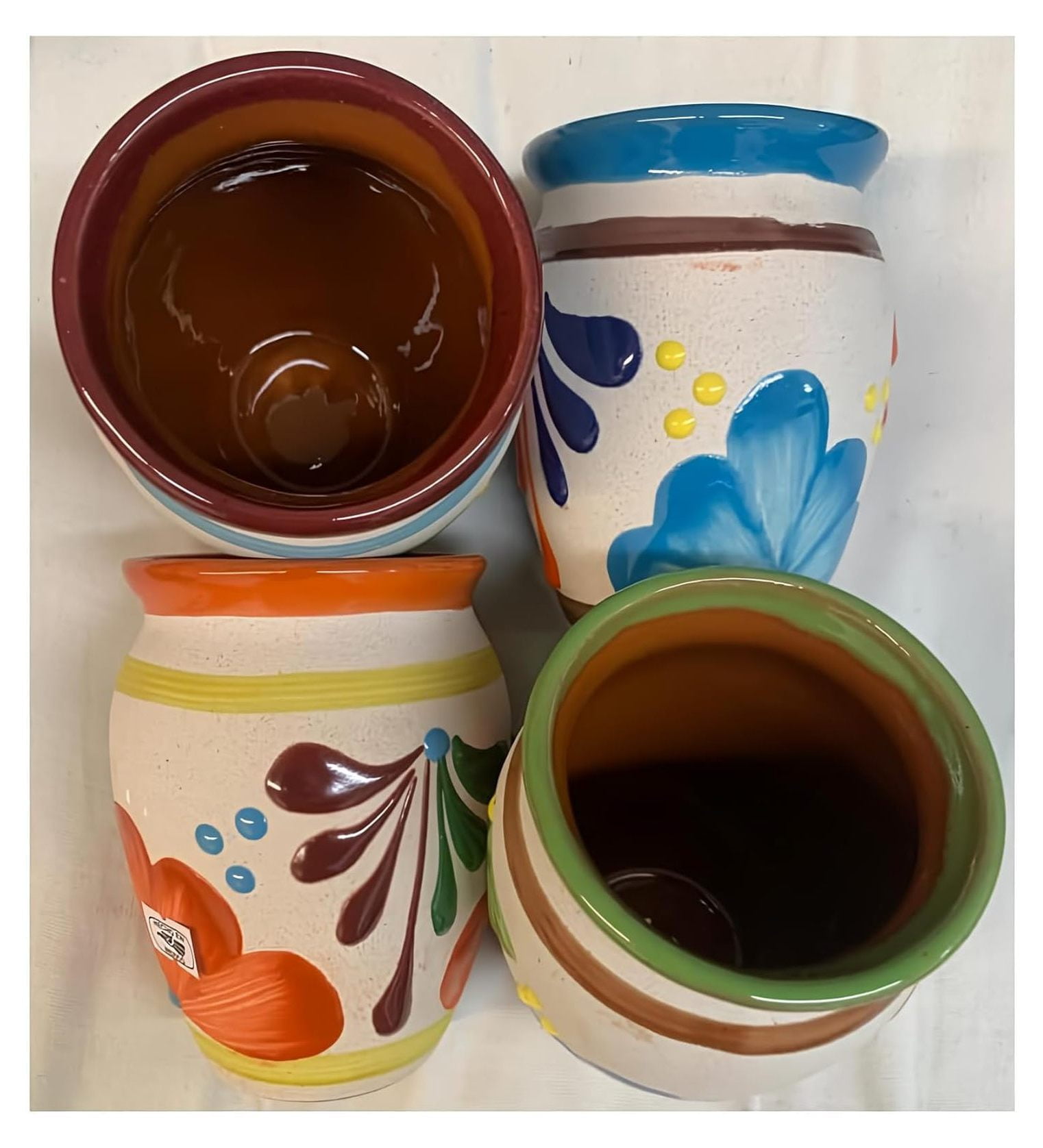 Jacq And Jürgen Handmade Mexican Shot Glasses - Jaguar Design Clay Jarritos For Tequila & Mezcal