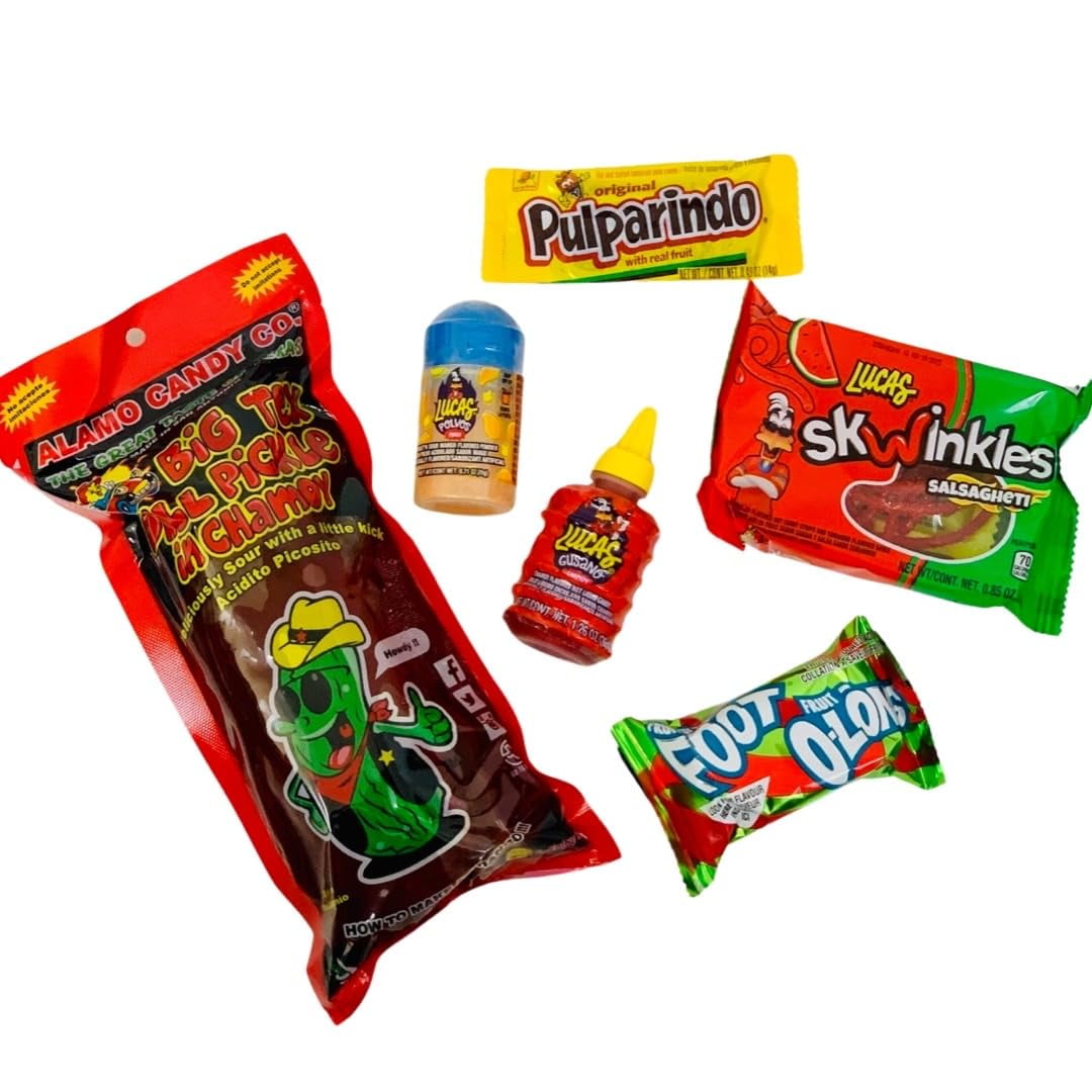Mexican Chamoy Pickle Kit Sweet, Spicy, And Savory Snack Assortment With Pickles And Mexican