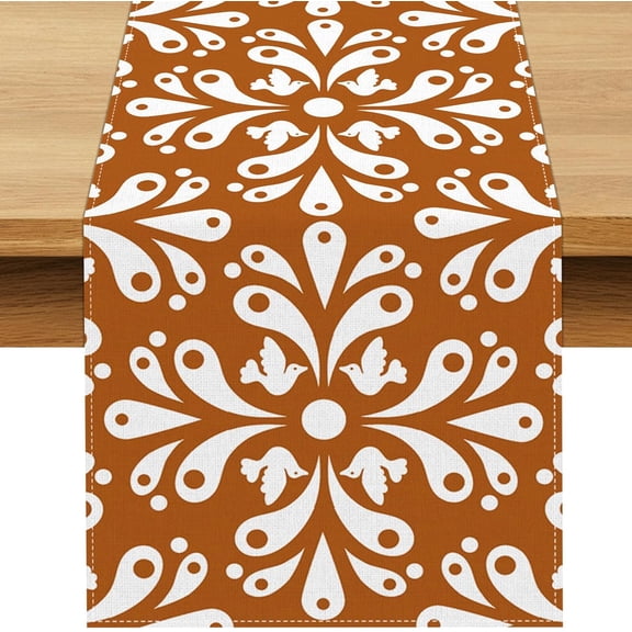 Mexican Christmas Talavera Table Runner Cielito Lindo Party Decoration Day of The Dead Terracotta Pottery Dining Room Home Kitchen Table Decor