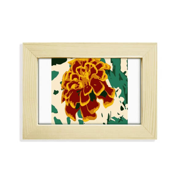 Mexican Chrysanthemum Peacock Desktop Decorate Photo Frame Picture Art Painting 5x7 inch