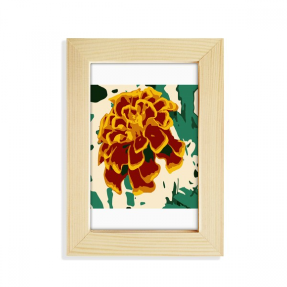 Mexican Chrysanthemum Peacock Desktop Display Photo Frame Picture Art Painting 5x7 inch