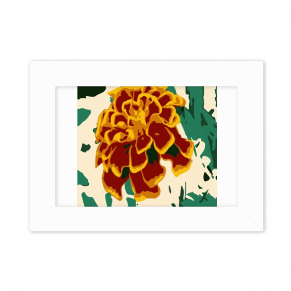 Mexican Chrysanthemum Peacock Photo Mount Frame Picture Art Painting Desktop 5x7 inch