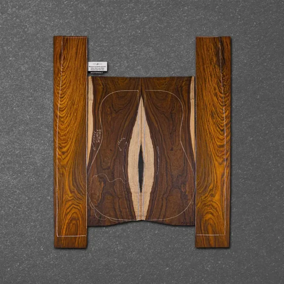 Mexican Cocobolo Acoustic Guitar Back and Sides Dreadnought (DT) Set. MCDT000024-5.5