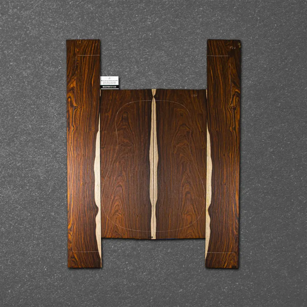Mexican Cocobolo Acoustic Guitar Back and Sides Dreadnought (DT) Set. – MCDT000131-6.6