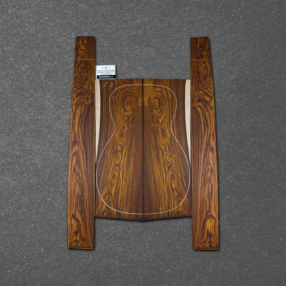 Mexican Cocobolo Acoustic Guitar Back and Sides Grand Concert (OO) Set MCOO000633-1.1