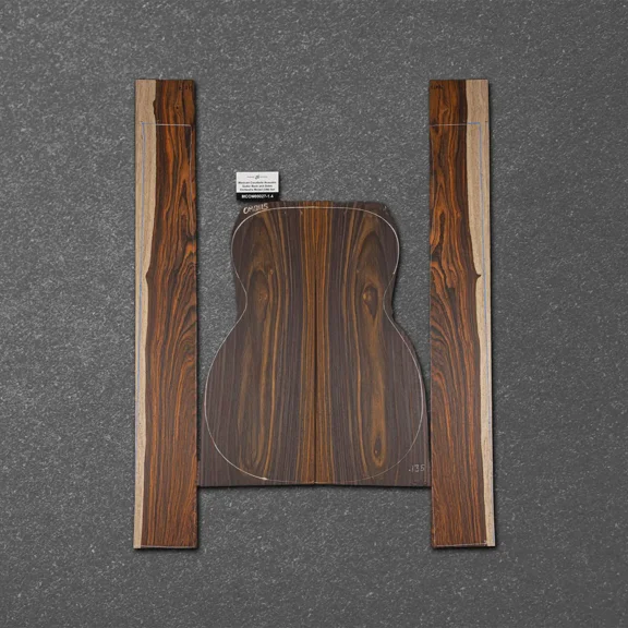 Mexican Cocobolo Acoustic Guitar Back and Sides Orchestra Model (OM) Set MCOM000027-1.4