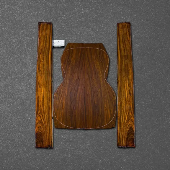 Mexican Cocobolo Acoustic Guitar Back and Sides Orchestra Model (OM) Set MCOM000090-2.4
