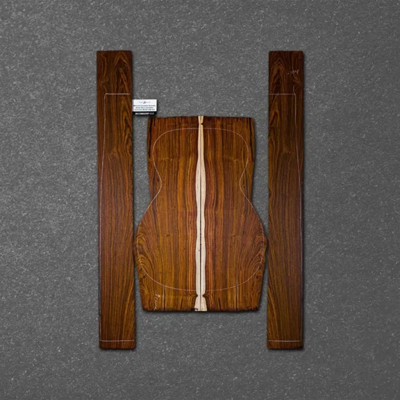 Mexican Cocobolo Acoustic Guitar Back and Sides Orchestra Model (OM) Set MCOM000097-3.3