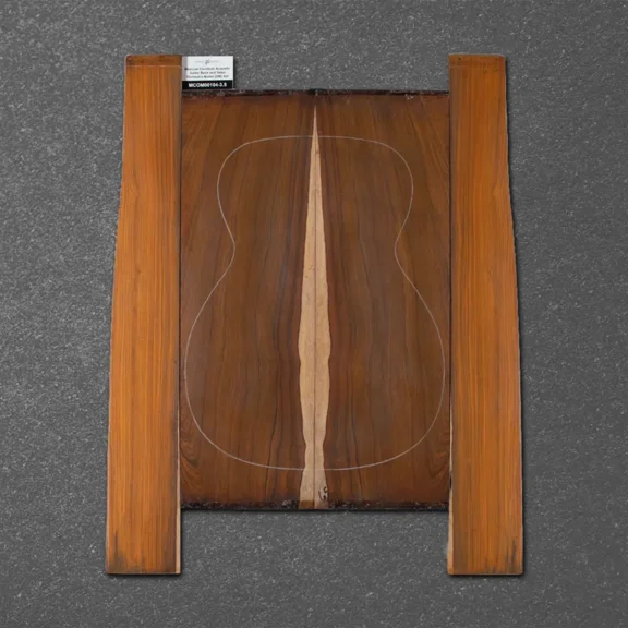 Mexican Cocobolo Acoustic Guitar Back and Sides Orchestra Model (OM) Set MCOM000104-3.5