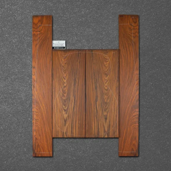 Mexican Cocobolo Acoustic Guitar Back and Sides Orchestra Model (OM) Set MCOM000114-4.4