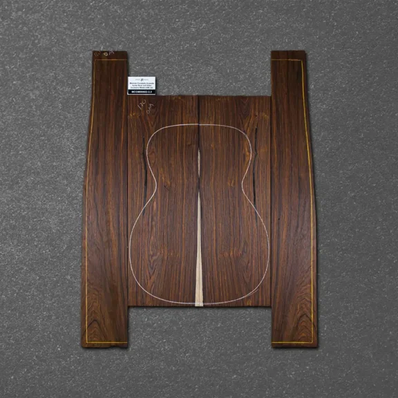 Mexican Cocobolo Acoustic Guitar Back and Sides Orchestra Model (OM) Set MCOM000602-3.3