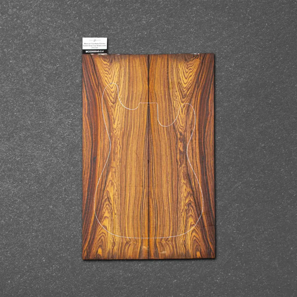Mexican Cocobolo Electric Guitar Drop Top Stratocaster (ES) Set – MCES000045-3.4