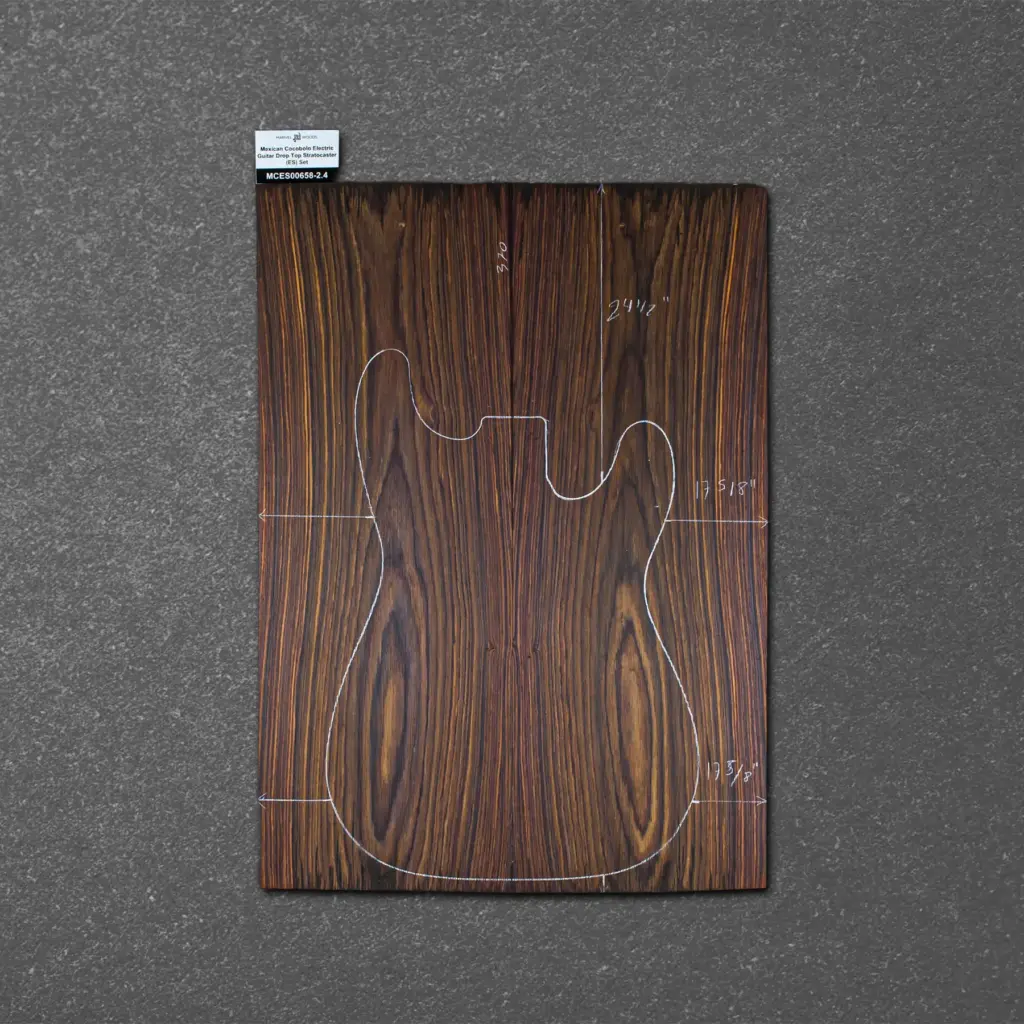 Mexican Cocobolo Electric Guitar Drop Top Stratocaster (ES) Set – MCES000658-2.4