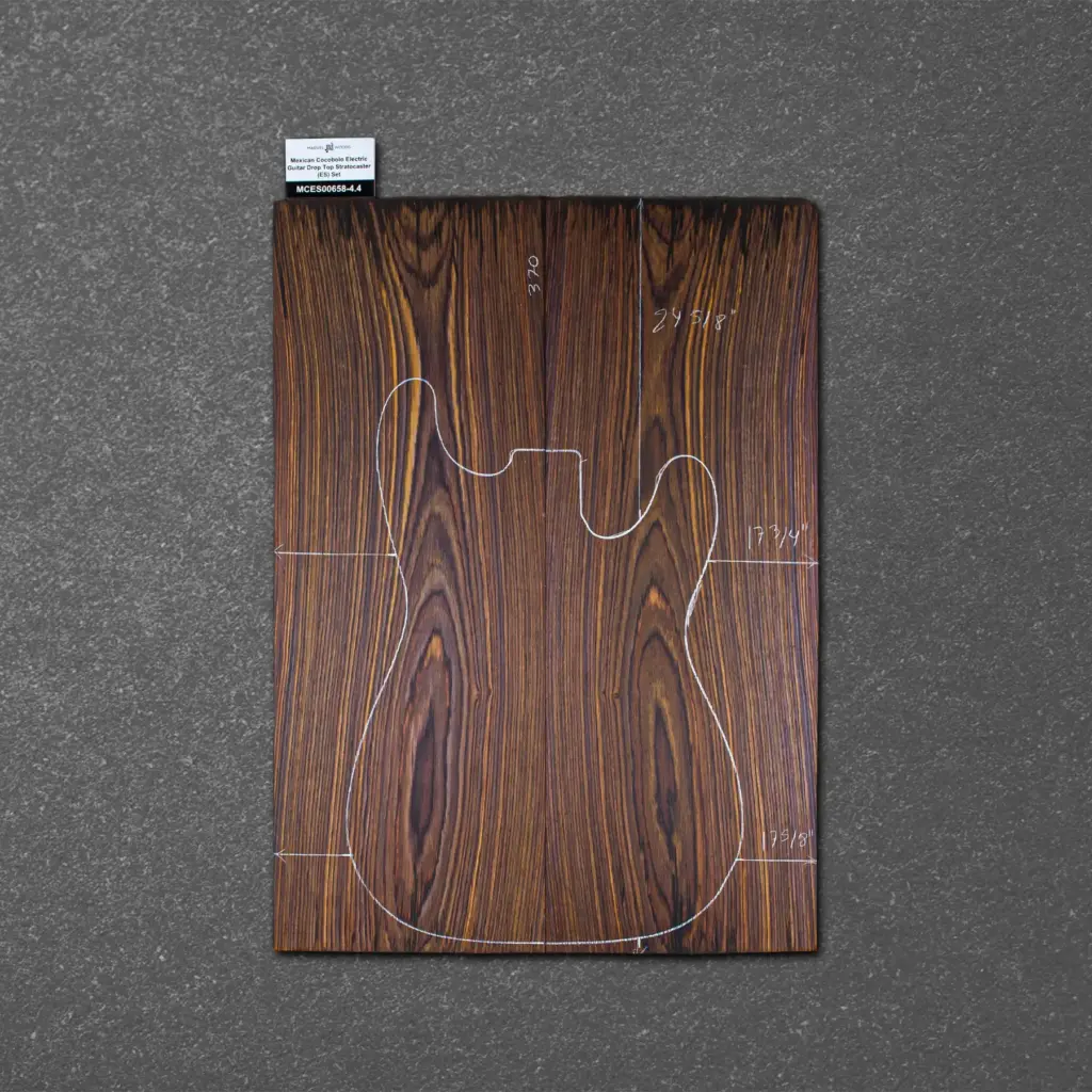 Mexican Cocobolo Electric Guitar Drop Top Stratocaster (ES) Set – MCES000658-4.4