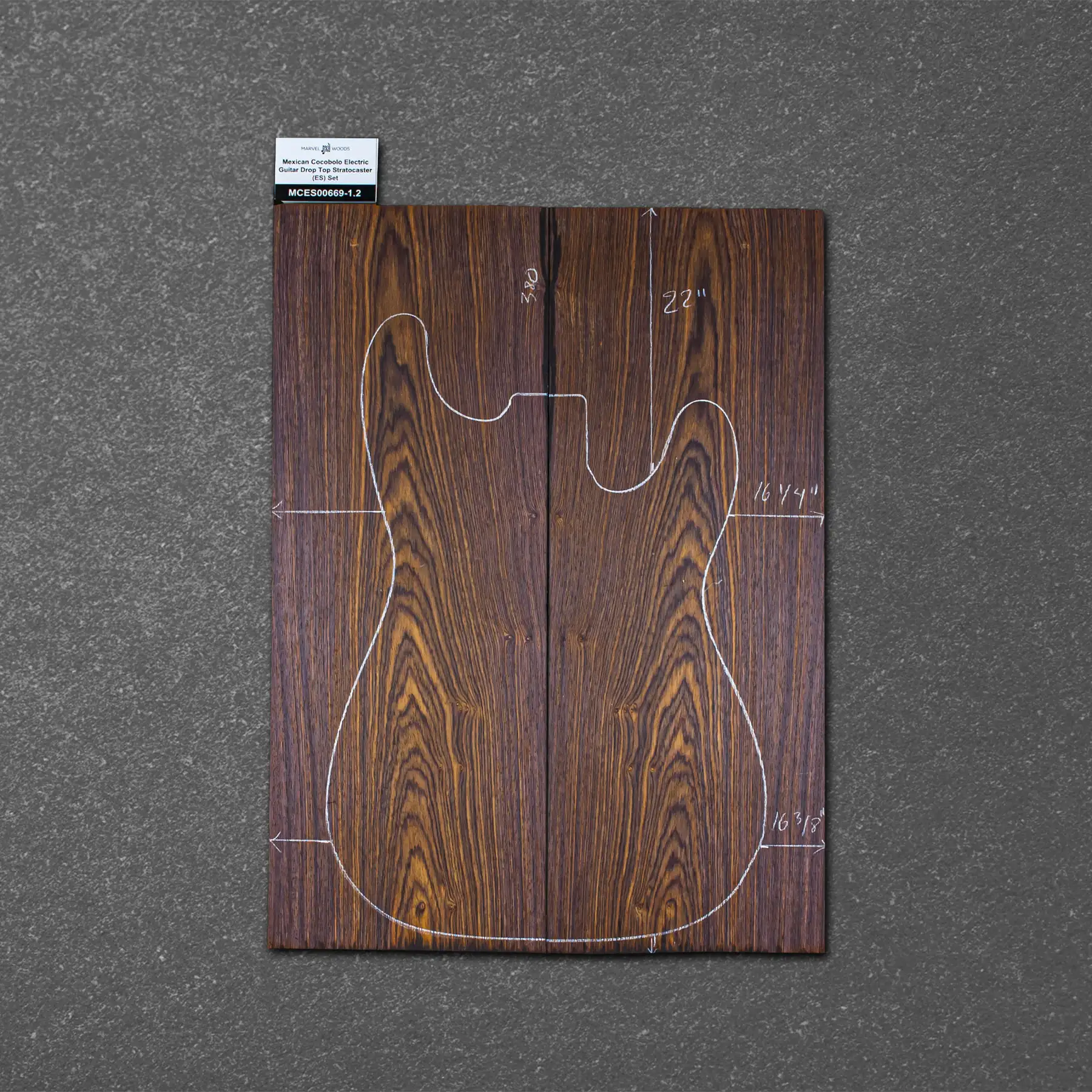 Mexican Cocobolo Electric Guitar Drop Top Stratocaster (ES) Set – MCES000669-1.2