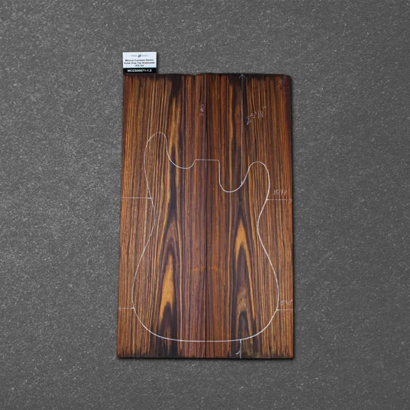 Mexican Cocobolo Electric Guitar Drop Top Stratocaster (ES) Set MCES000671-1.2