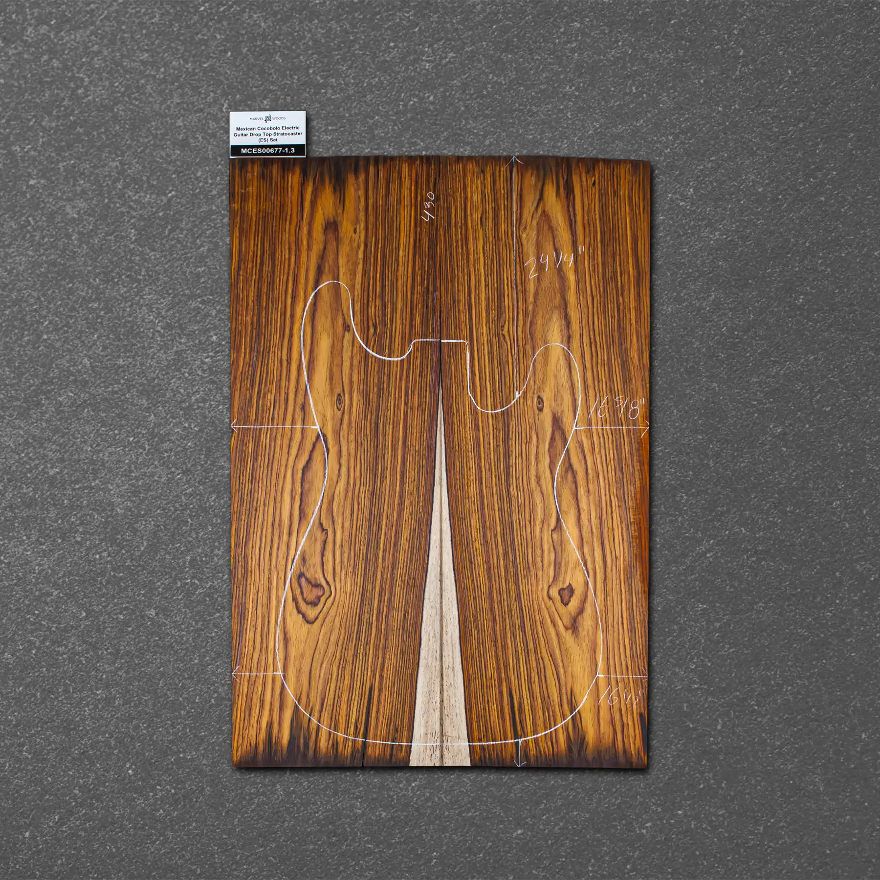 Mexican Cocobolo Electric Guitar Drop Top Stratocaster (ES) Set – MCES000677-1.3