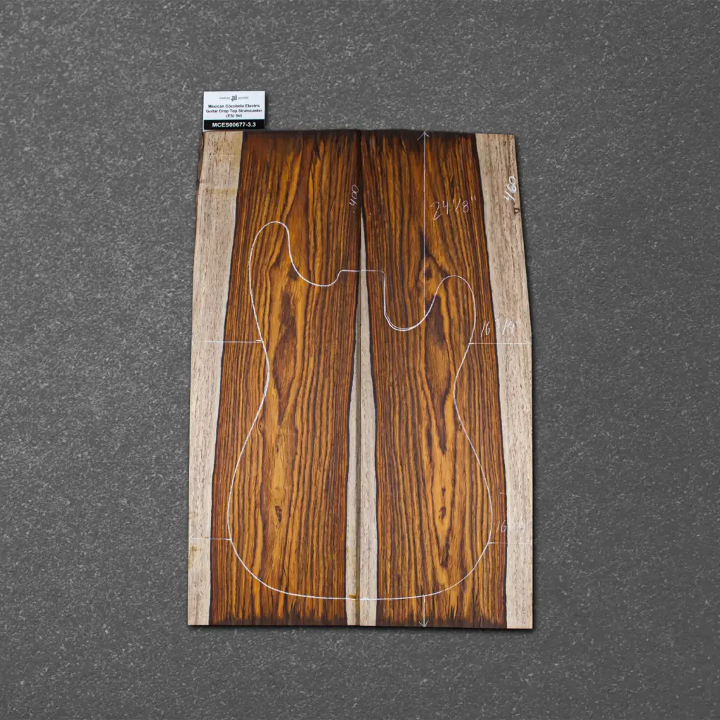 Mexican Cocobolo Electric Guitar Drop Top Stratocaster (ES) Set – MCES000677-3.3