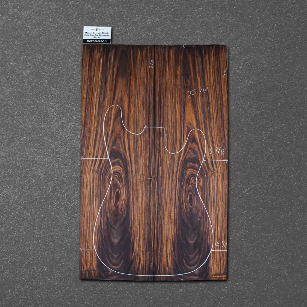Mexican Cocobolo Electric Guitar Drop Top Stratocaster (ES) Set – MCES000685-3.3