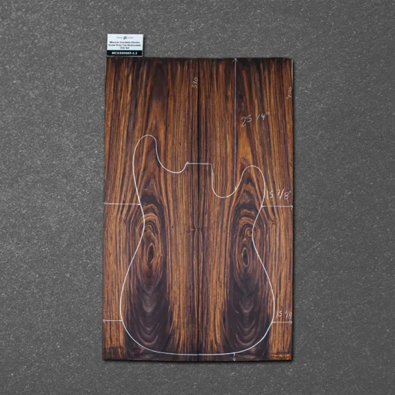 Mexican Cocobolo Electric Guitar Drop Top Stratocaster (ES) Set MCES000685-3.3