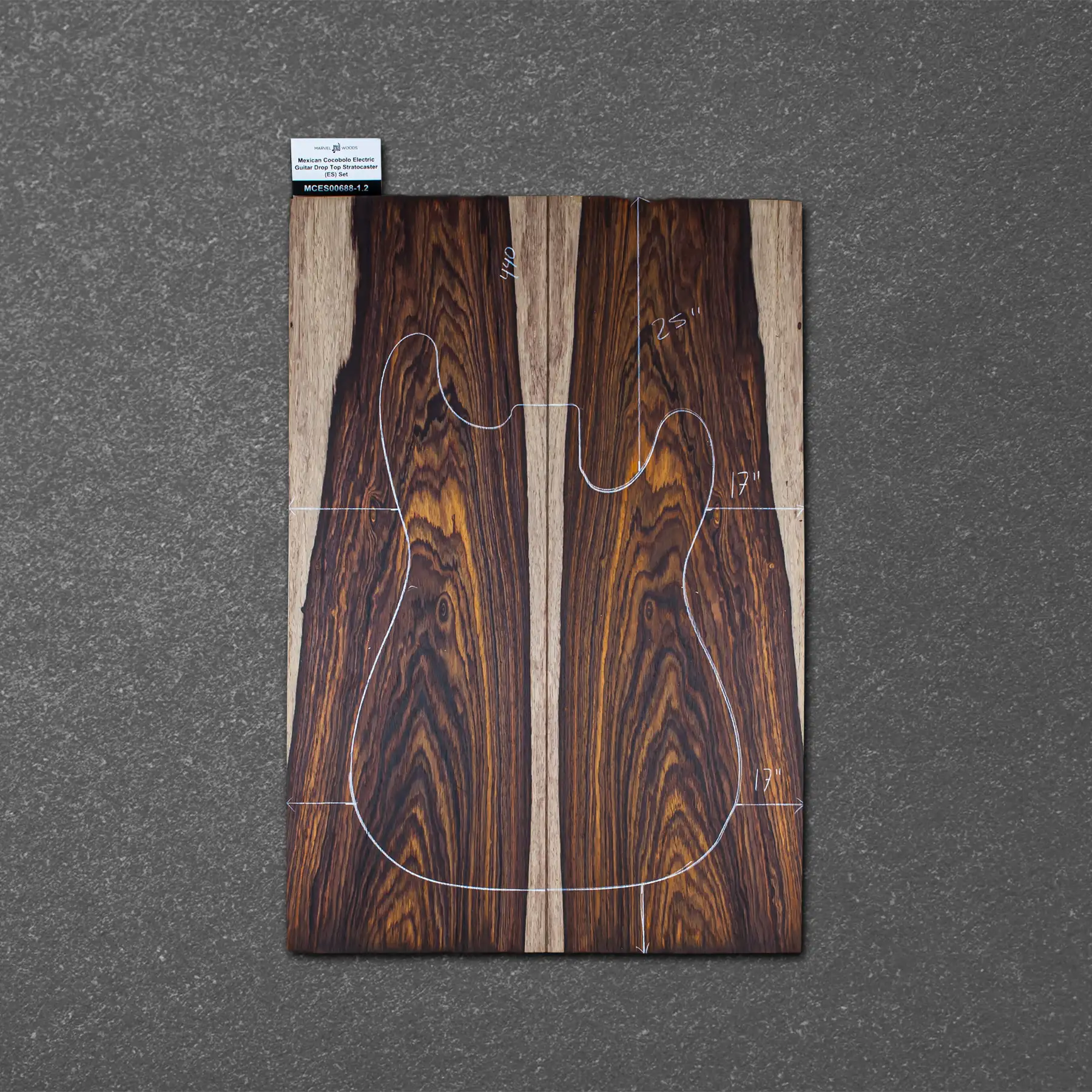 Mexican Cocobolo Electric Guitar Drop Top Stratocaster (ES) Set – MCES000688-1.2