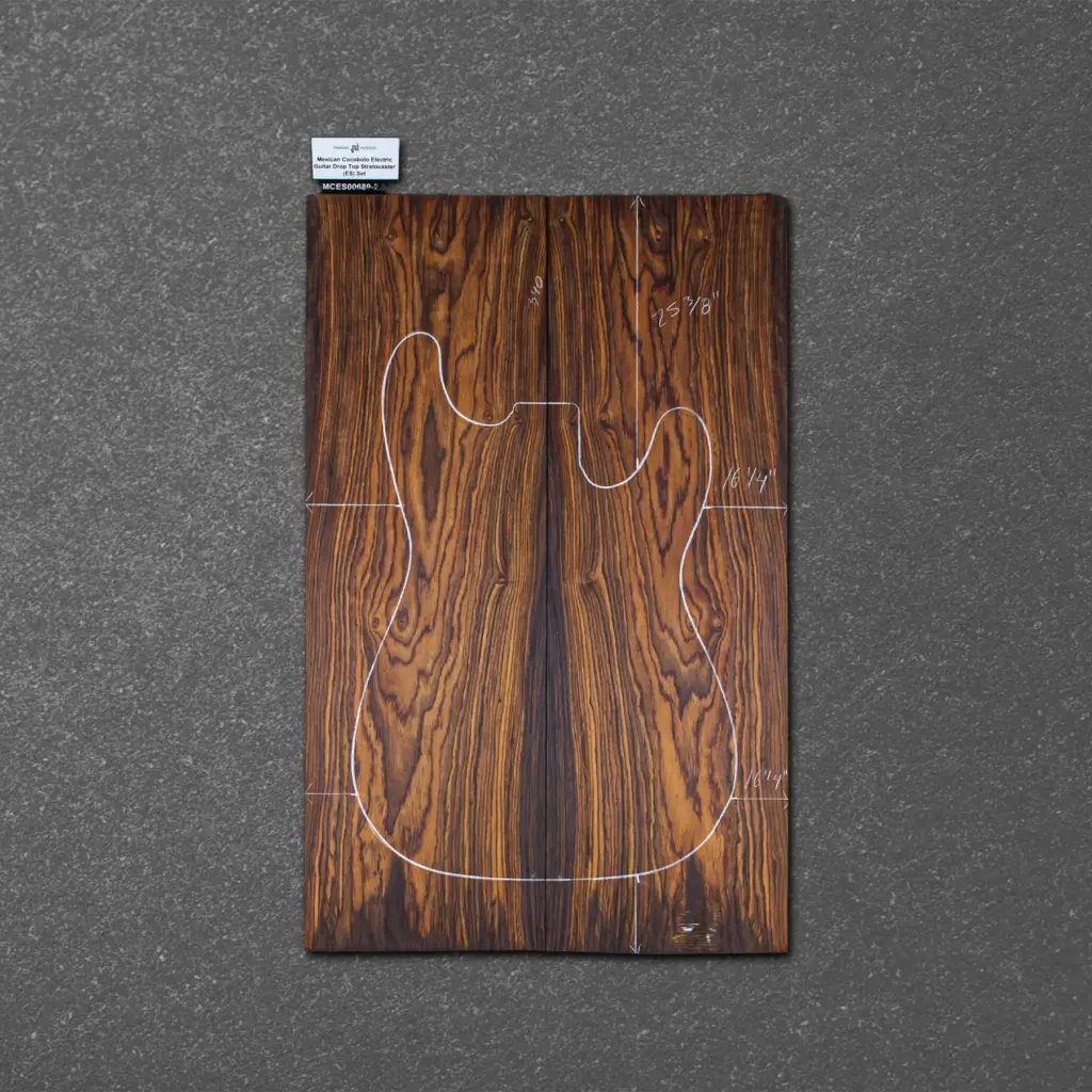 Mexican Cocobolo Electric Guitar Drop Top Stratocaster (ES) Set – MCES000689-2.3