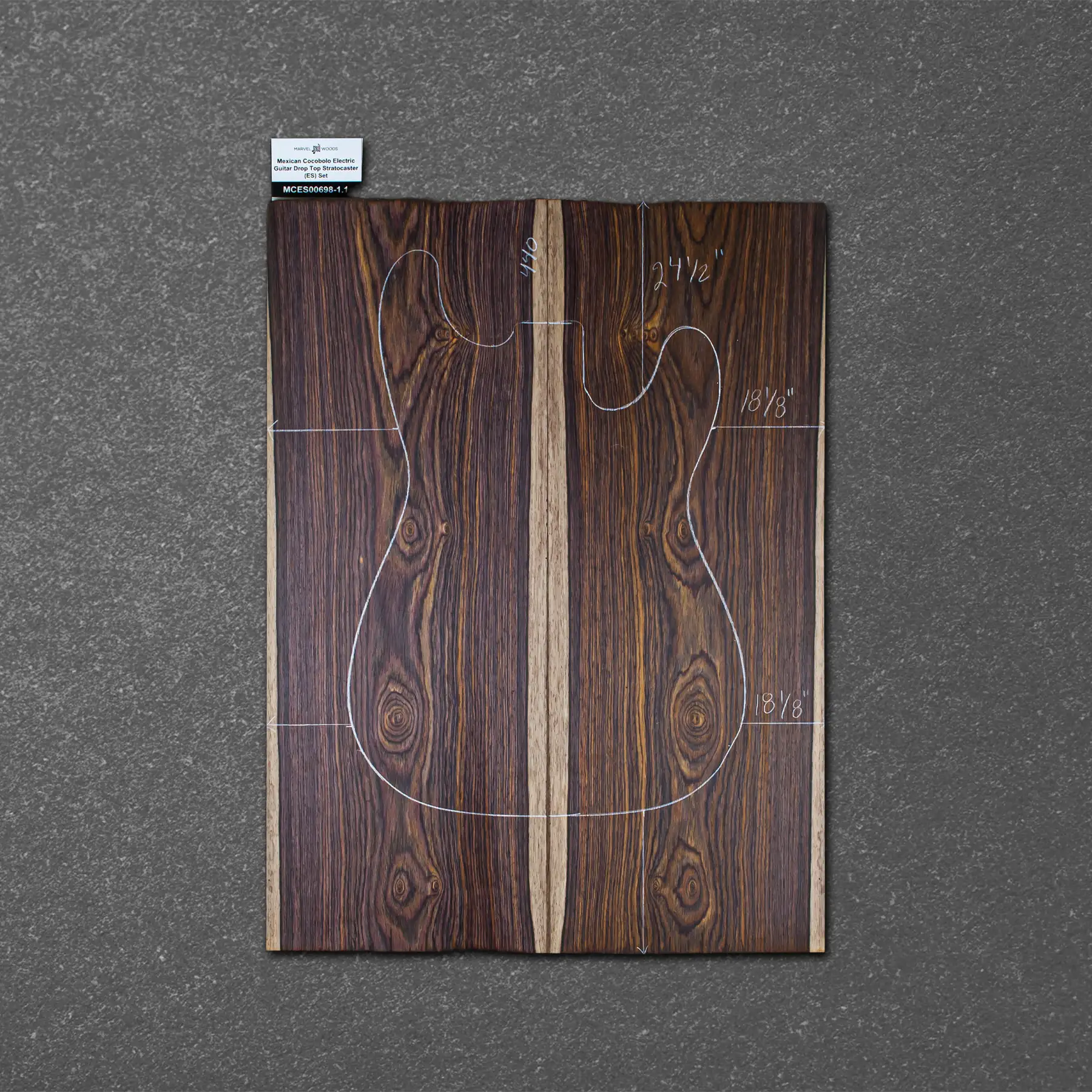 Mexican Cocobolo Electric Guitar Drop Top Stratocaster (ES) Set – MCES000698-1.1