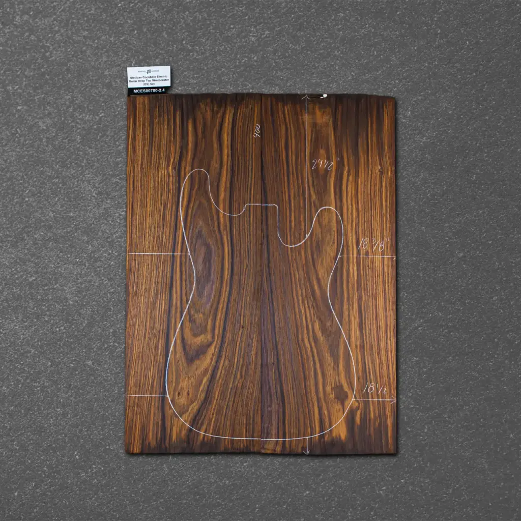Mexican Cocobolo Electric Guitar Drop Top Stratocaster (ES) Set – MCES000700-2.4