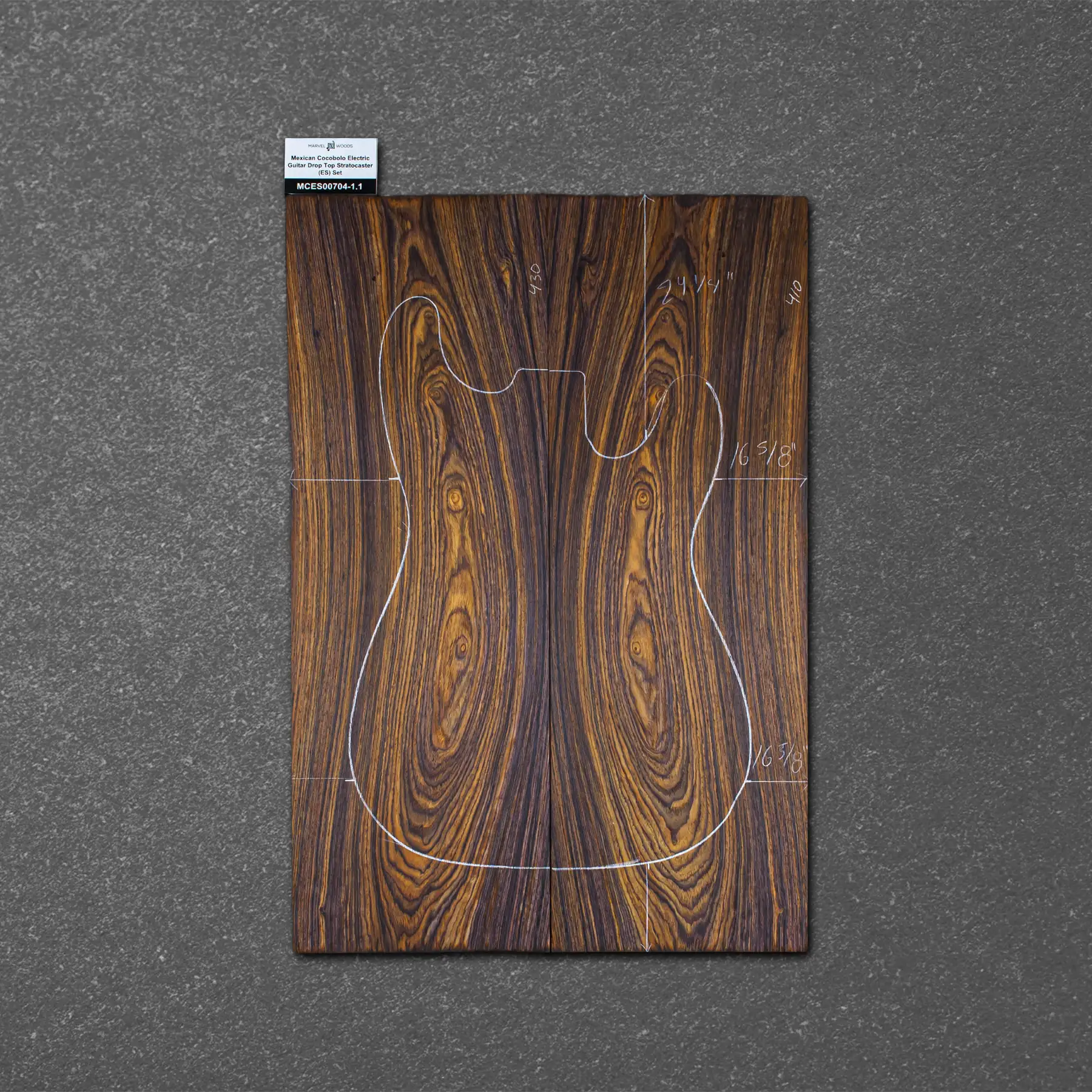 Mexican Cocobolo Electric Guitar Drop Top Stratocaster (ES) Set – MCES000704-1.1