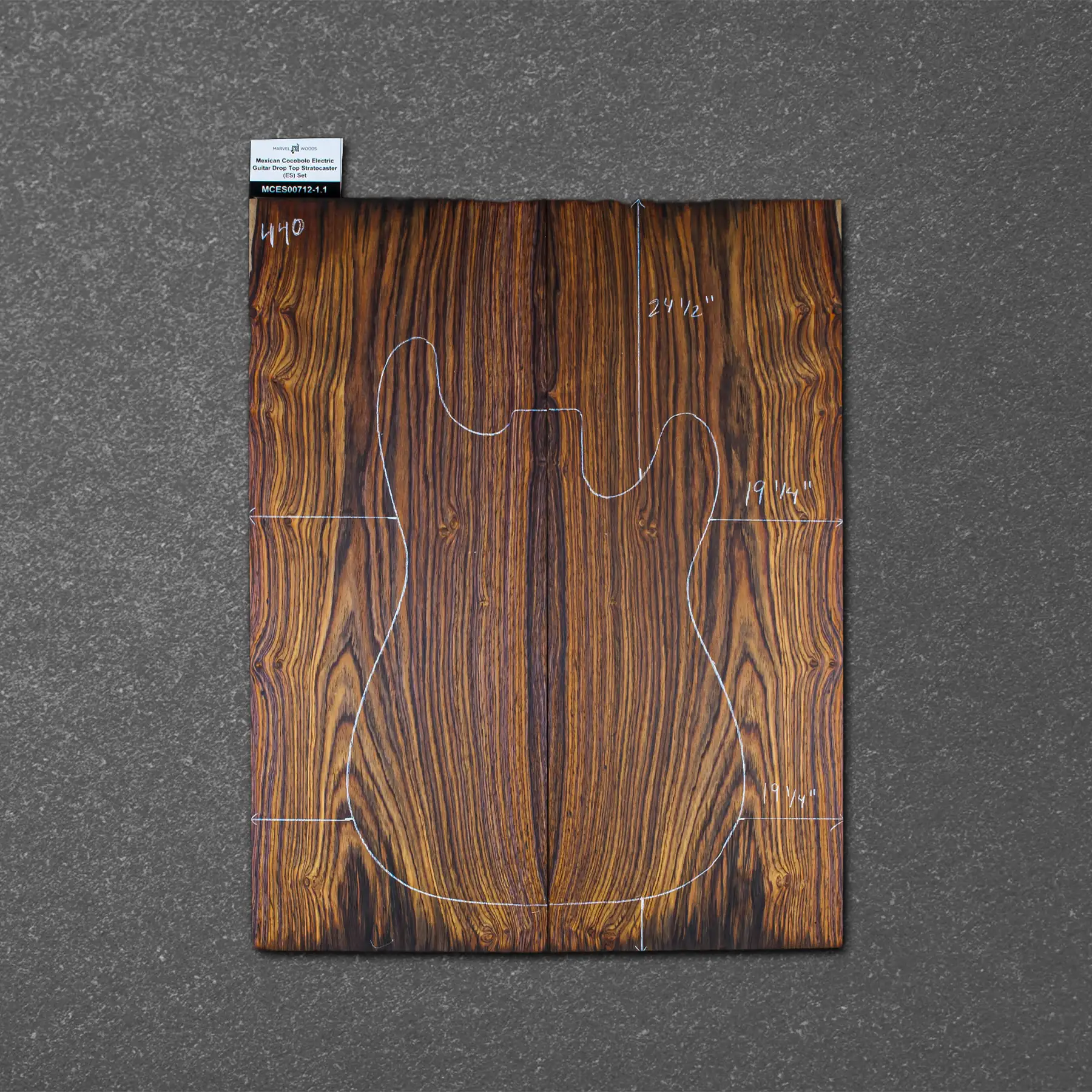 Mexican Cocobolo Electric Guitar Drop Top Stratocaster (ES) Set – MCES000712-1.1