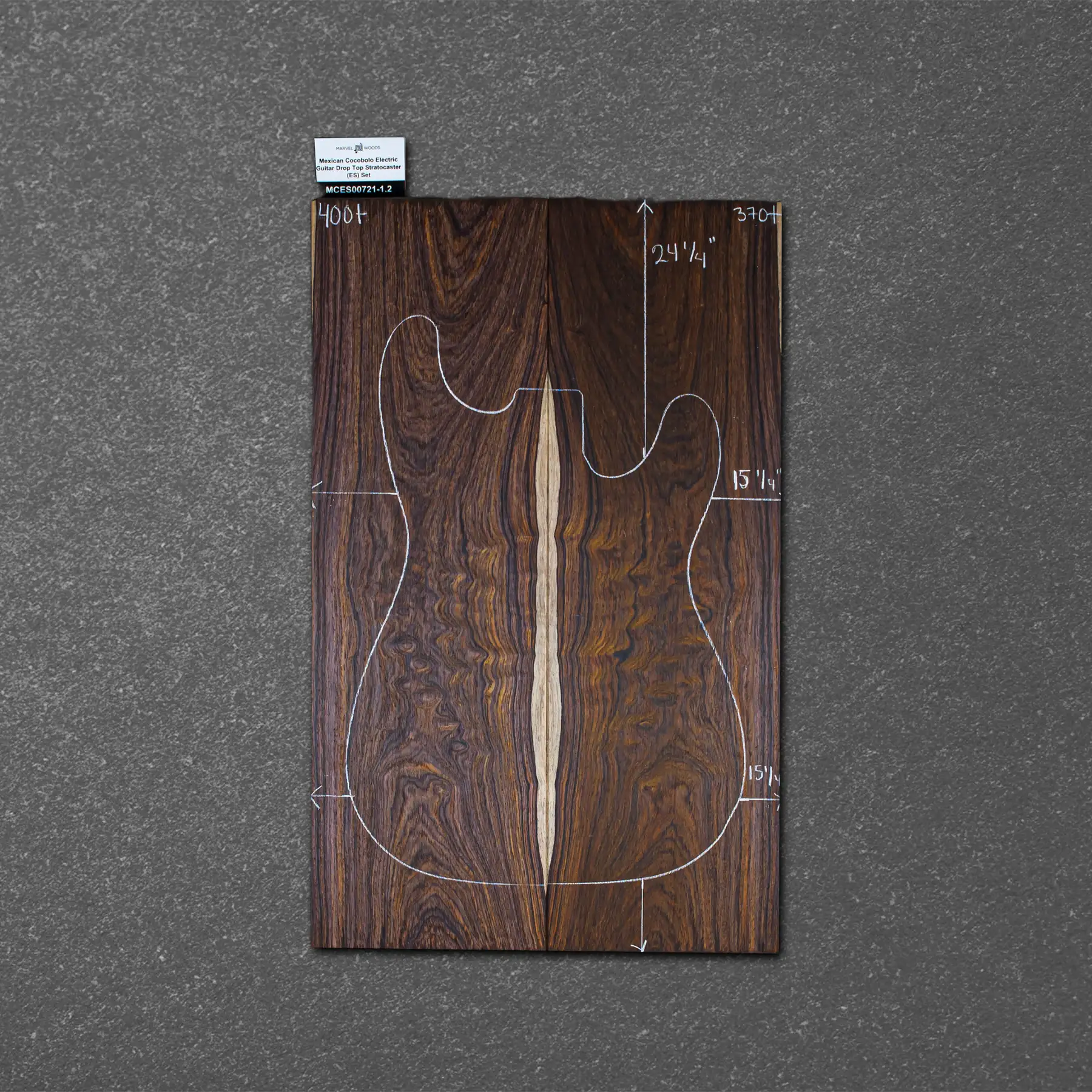 Mexican Cocobolo Electric Guitar Drop Top Stratocaster (ES) Set – MCES000721-1.2