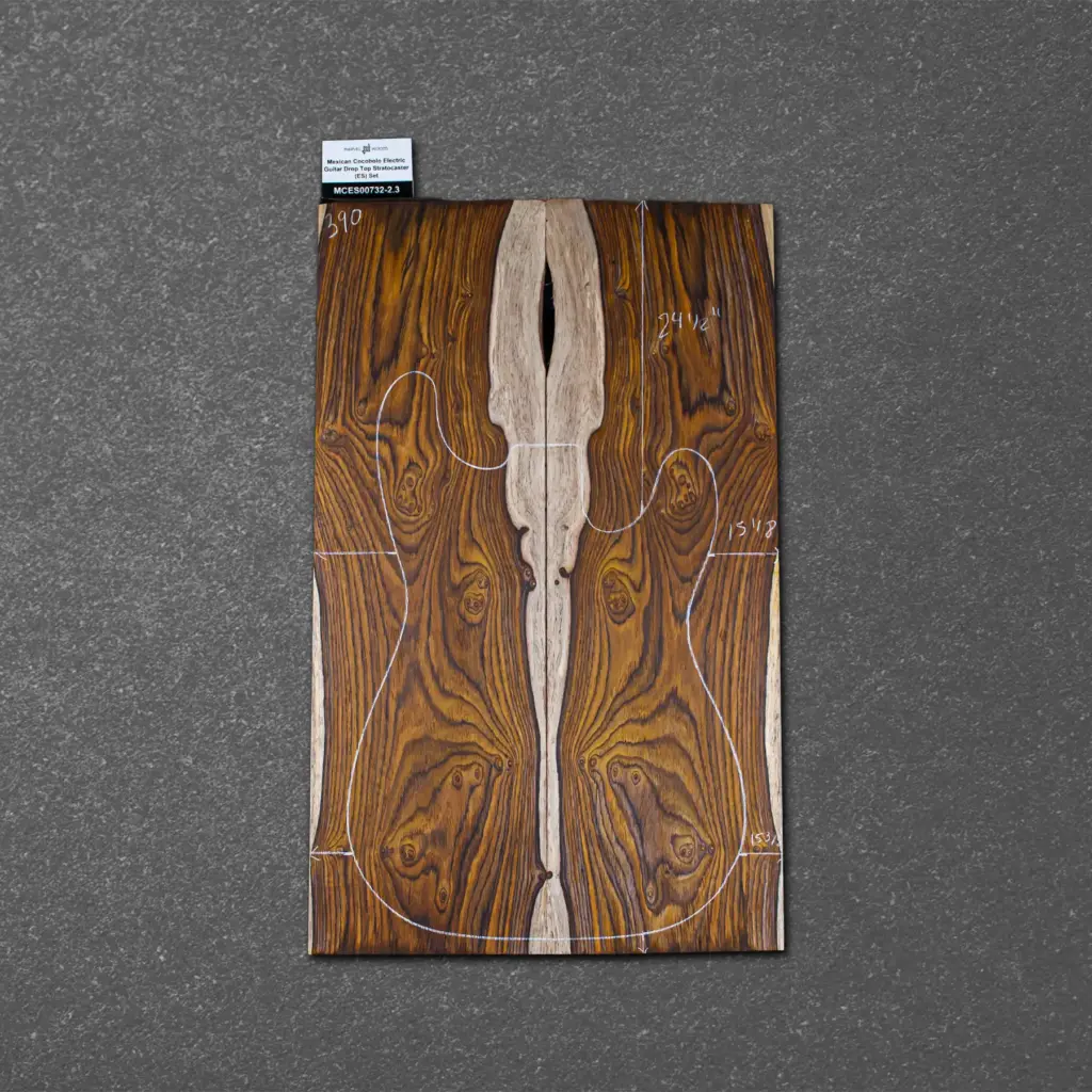 Mexican Cocobolo Electric Guitar Drop Top Stratocaster (ES) Set – MCES000732-2.3