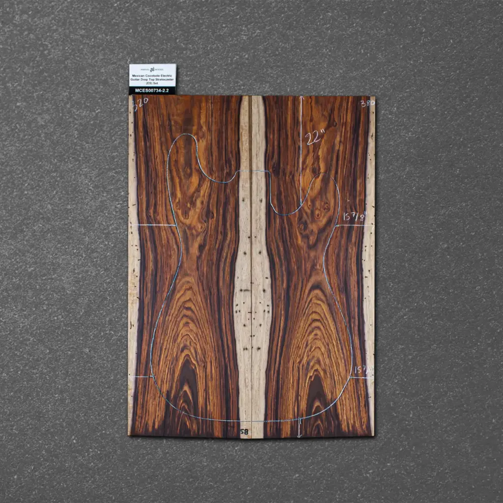 Mexican Cocobolo Electric Guitar Drop Top Stratocaster (ES) Set – MCES000734-2.2
